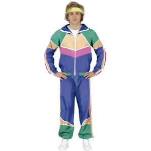 Fato de Treino Anos 80 Azul Clássico para homem
