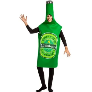 Fato Garrafa de Cerveja Verde Adulto Unissexo