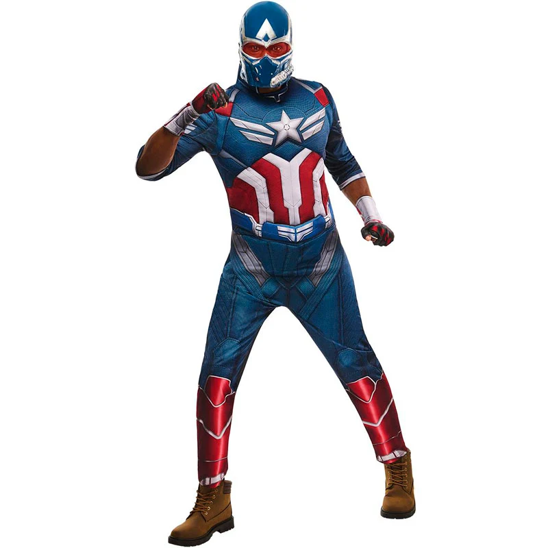 Fato de Capitão América BNW deluxe para homem