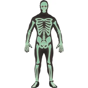 Fato de Esqueleto fosforescente Glow in the Dark para homem