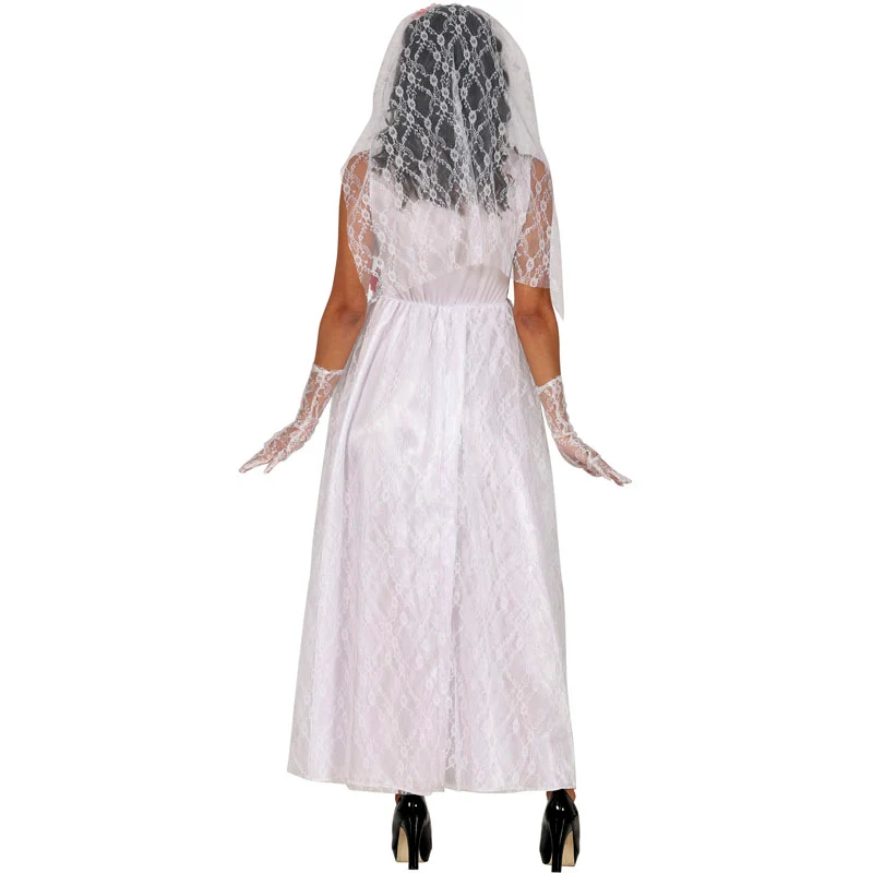 Fato de Noiva Caveira Catrina para mulher - Image 3