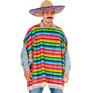 Fato de Poncho Mexicano com Gorro para homem