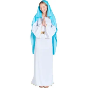 Fato de Virgem Maria com manto para mulher