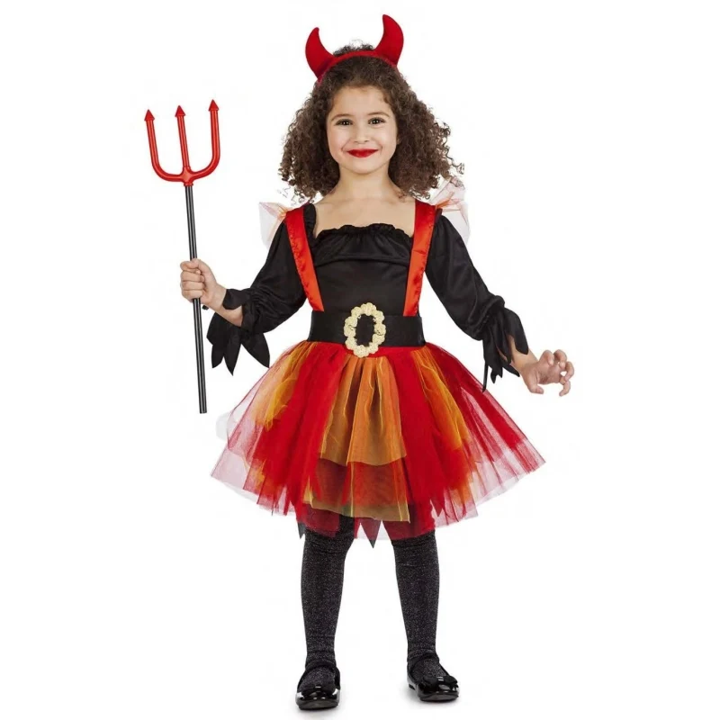 Fato de Diabinha Tutu Fogo para menina