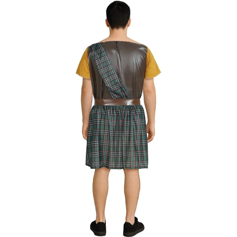 Fato de Guerreiro Escocês Verde para homem - Image 3