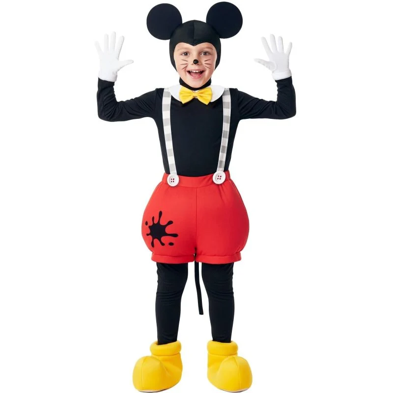 Fato de Rato Mickey com Remendo para Menino