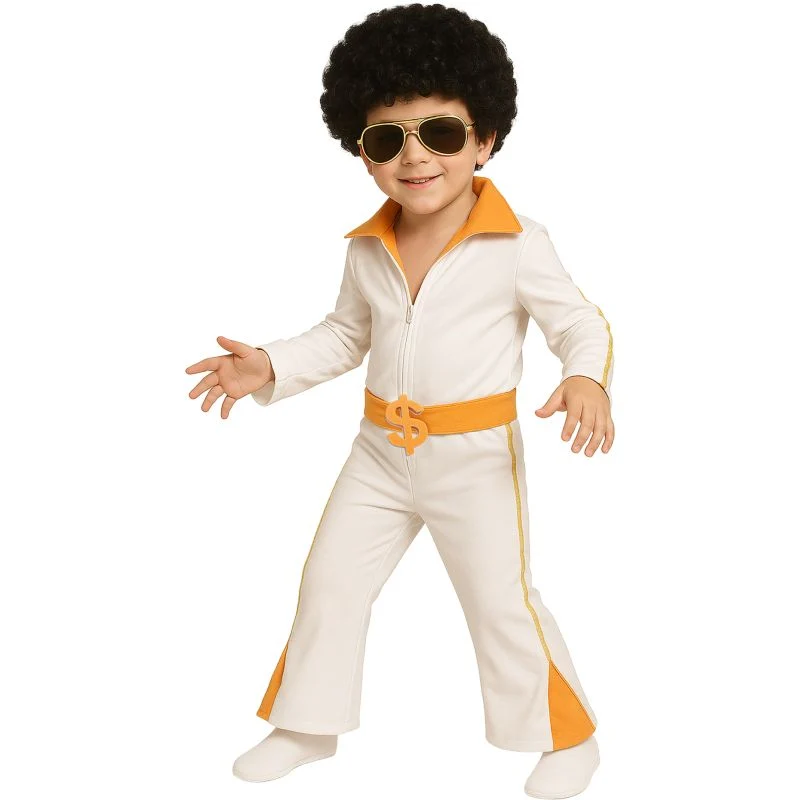 Fato de Rockeiro Elvis Dourado para menino - Image 2
