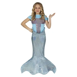 Fato de Sereia Azul Fantasia para menina