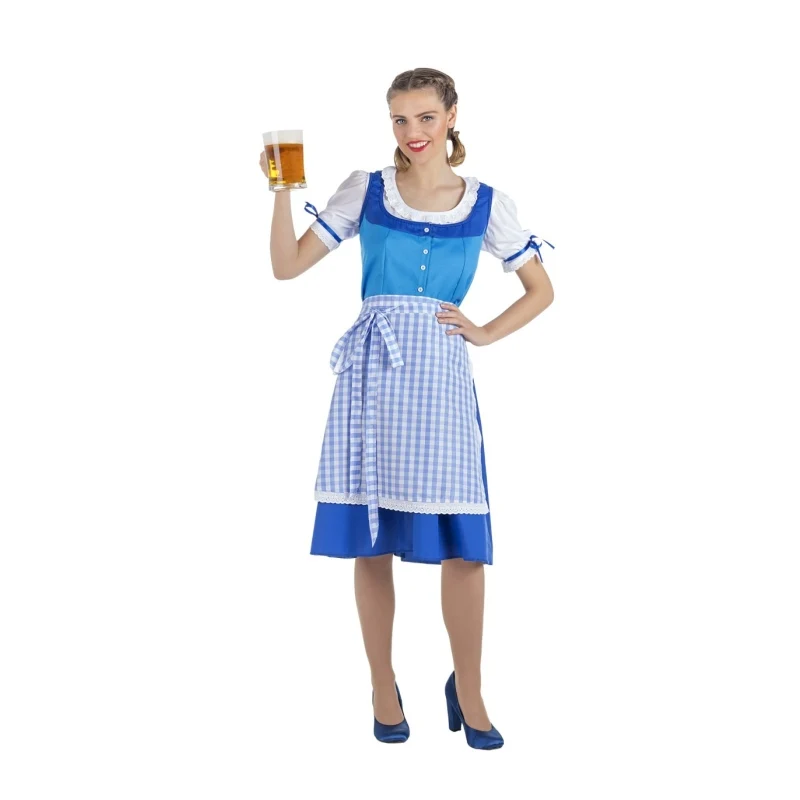 Fato de Tirolesa Oktoberfest Azul para mulher - Image 2