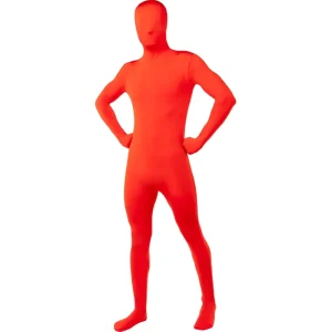 Fato de Morphsuit segunda pele vermelha adulto unisexo