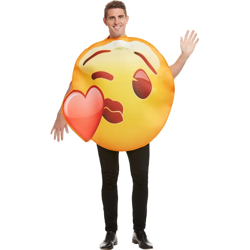 Fato de Emoji beijo adulto unisexo - Image 3
