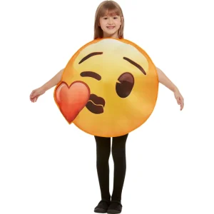 Fato de Emoji Beijo Coração para crianças