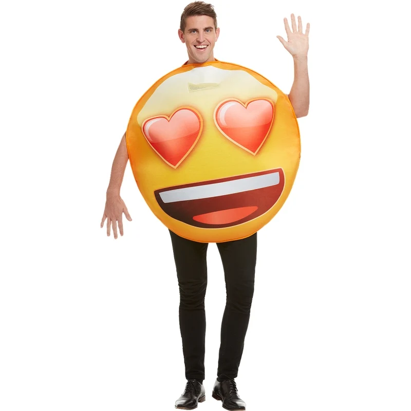 Fato de Emoji apaixonado adulto unisexo