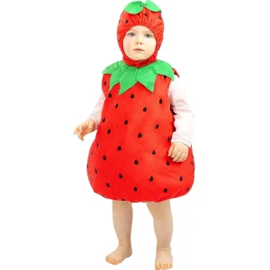 Fato de Morango vermelho para bebé
