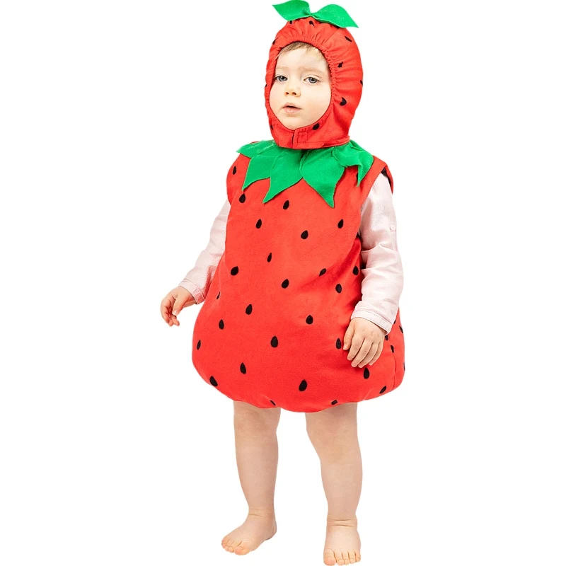 Fato de Morango vermelho para bebé - Image 3