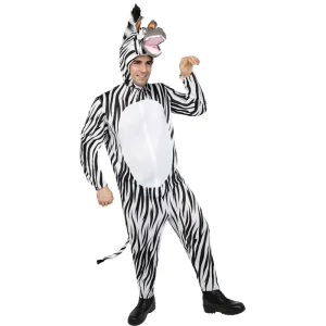 Fato de Marty zebra filme Madagáscar adulto unisexo