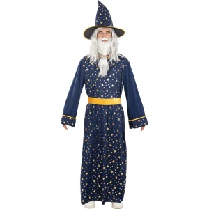 Fato de Mago Merlin estrelas para homem