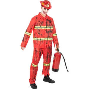 Fato de Bombeiro zombie para homem