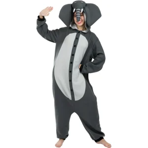 Fato de Pijama elefante onesie adulto unisexo