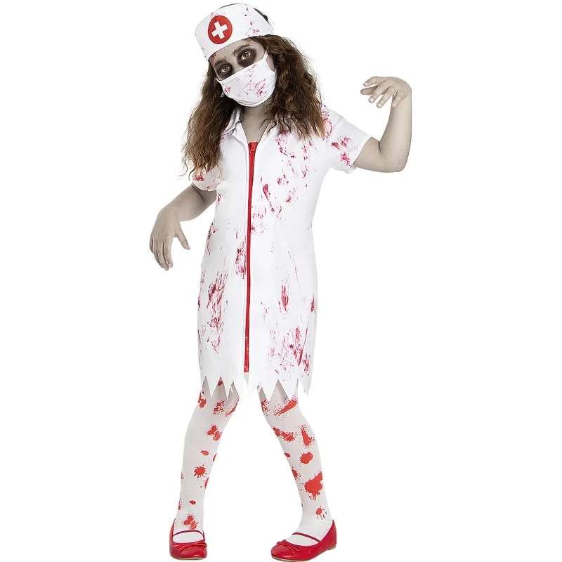 Fato de Doutora Zombie Sangrenta para menina - Image 2