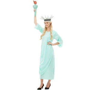 Fato de Estátua da Liberdade América para mulher