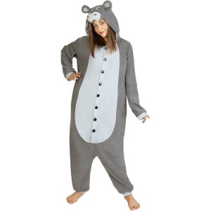 Fato de Pijama hipopótamo onesie adulto unisexo