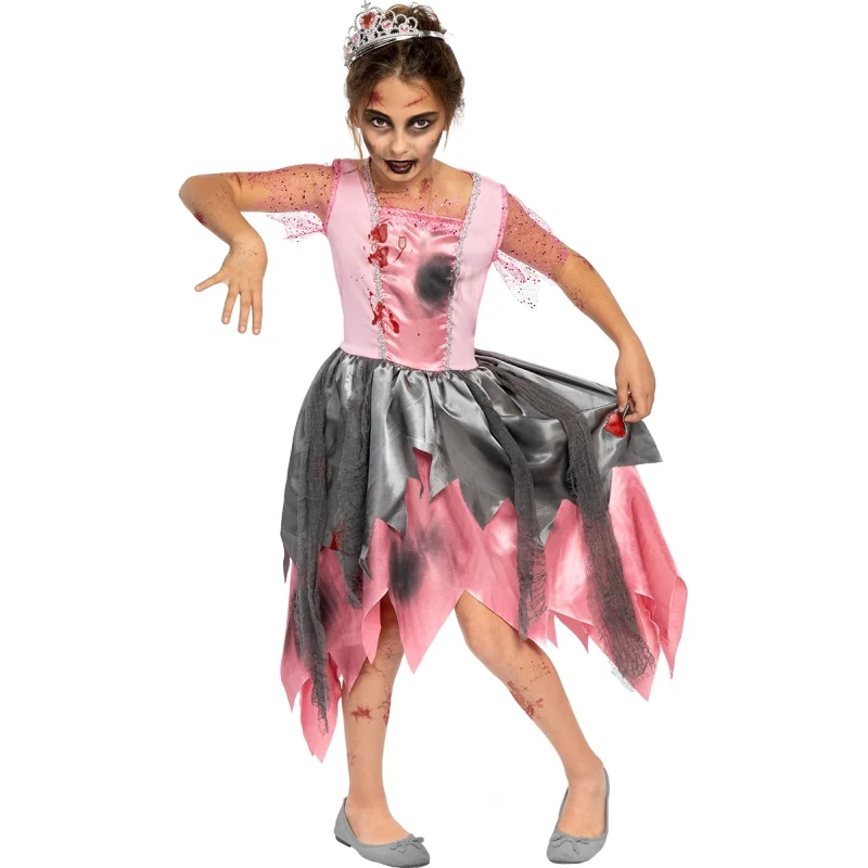 Fato de Princesa Zombie Rosa para menina - Image 2
