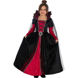 Fato de Vampira Gótica Luxo para menina