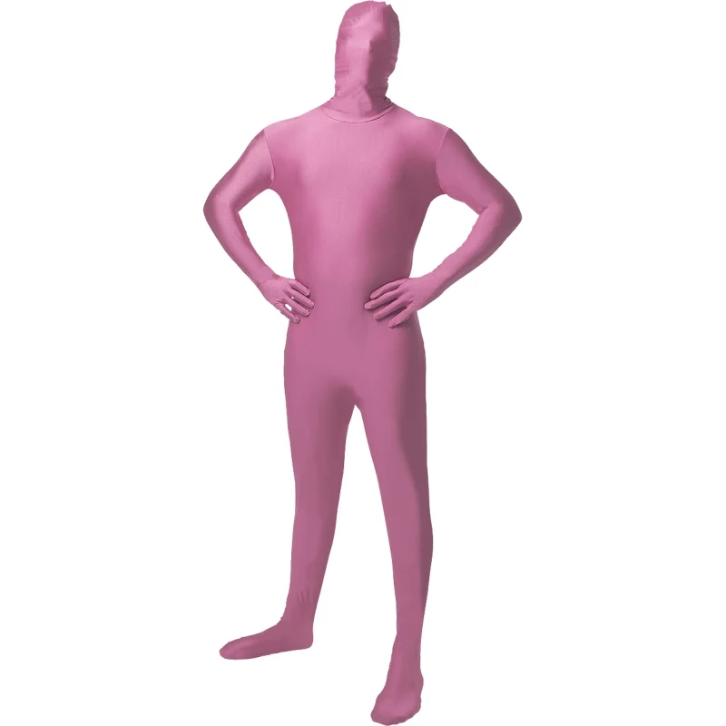 Fato de Segunda pele rosa adulto unisexo