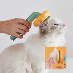 Escova Para Gatos Divertida Abóbora – Cuidado Pelagem Feliz