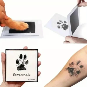 Kit de Impressão de Patinha de Animal Com Moldura