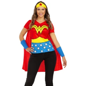 Fato de Camisola com Capa Wonder Woman para mulher